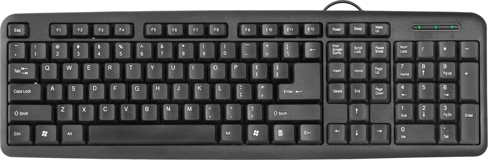 Клавиатура DEFENDER HB-420 RU,черый,полноразмерная