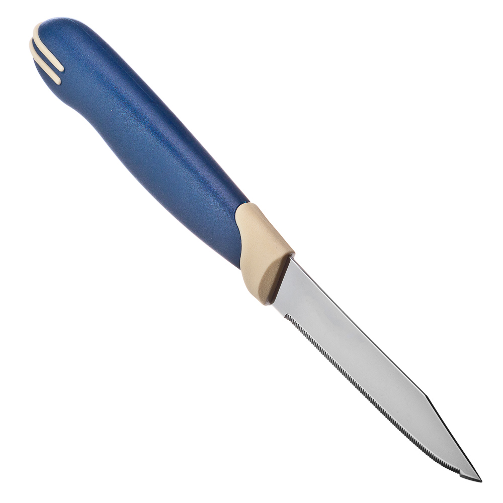 Нож кухон. Multicolor кухонный с зубцами 8см, блистер, цена за 2шт., 23528/213
