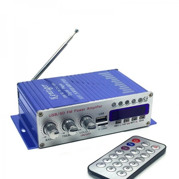 Усилитель звука Kentiger HY500 (2х20Вт, USB, TF, FM, пит 12V)