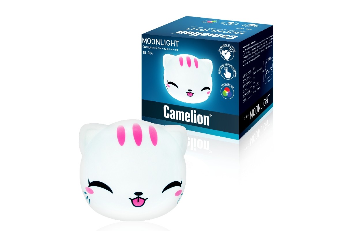 Ночник Camelion NL-304   "Киса"   (LED RGB)