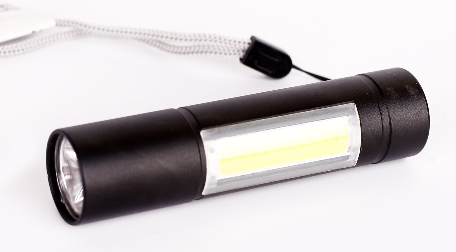 Фонарь  Ultra Flash  LED 51523 (фонарь аккум 4В, черный, 2LED, 3Вт, 3реж, USB, бокс)