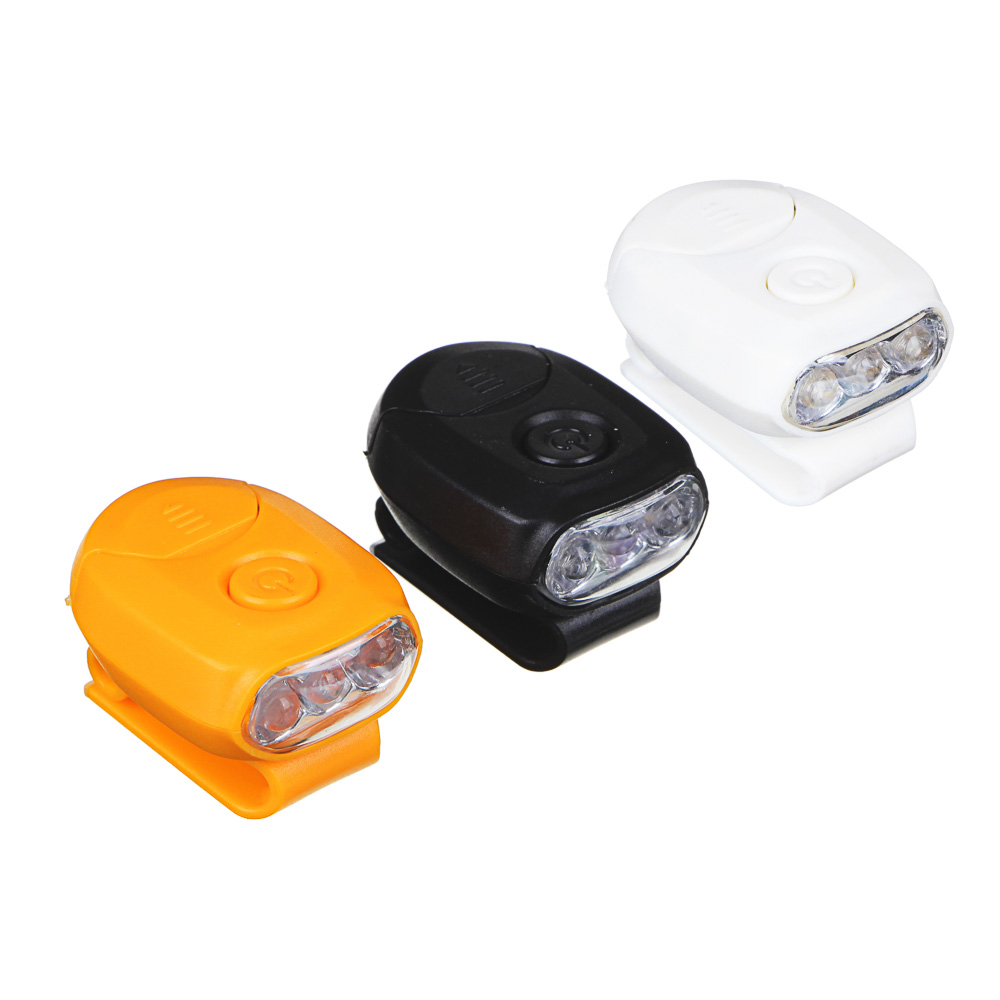 Фонарь ЕРМАК на кепку, 3 LED, 2xCR2032, 1 режим, пластик
