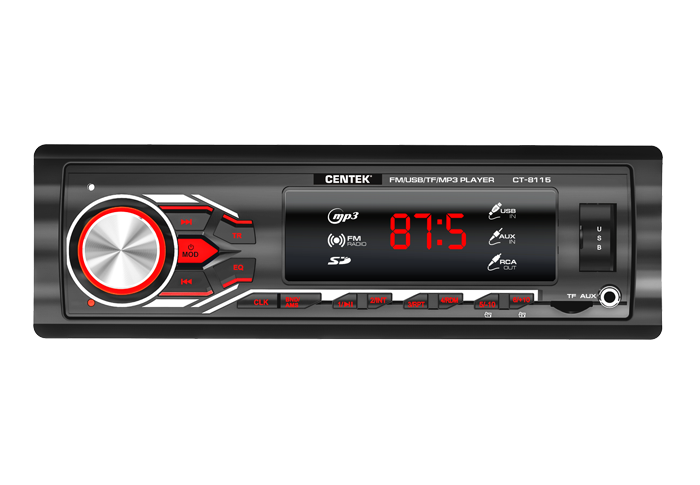 Авто магнитола  Centek СТ-8115 (4х50 Вт, 7 цветов подсветки, USB/AUX/micro SD, mp3)