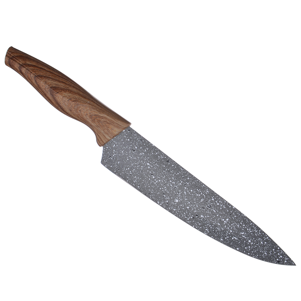 Нож Алмаз кухонный шеф 20см, нерж.сталь с антиналипающим покрытием
