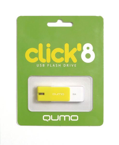 USB2.0 FlashDrives 8Gb QUMO Click Lemon лимон