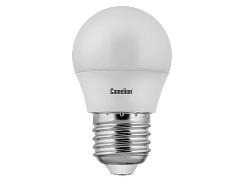 Эл. лампа светодиодная Camelion LED-G45- 7W-/845/E27(Шар 7Вт 220В, аналог 60Вт) уп.1/10/100