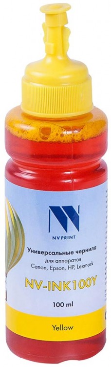 Чернила NV-INK100U Yellow универсальные на водной основе для аппаратов Сanon/Epson/НР/Lexmark (100