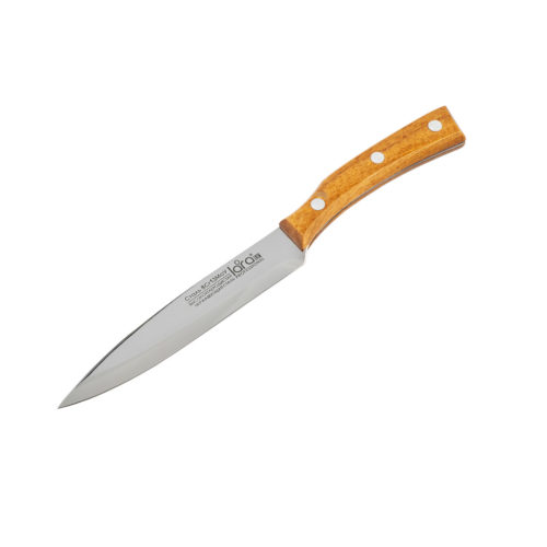 Нож LARA LR05-61 универсальный <14см"/1.5 мм> деревянная буковая ручка, сталь 8CR13Mov  (блистер)