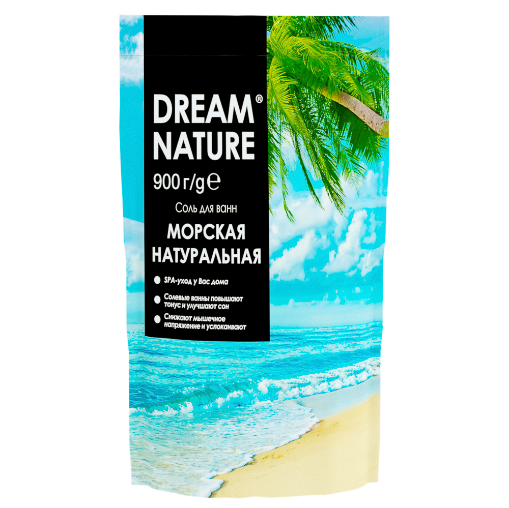 Соль для ванн с пеной Dream Nature "Морская натуральная" 900 г