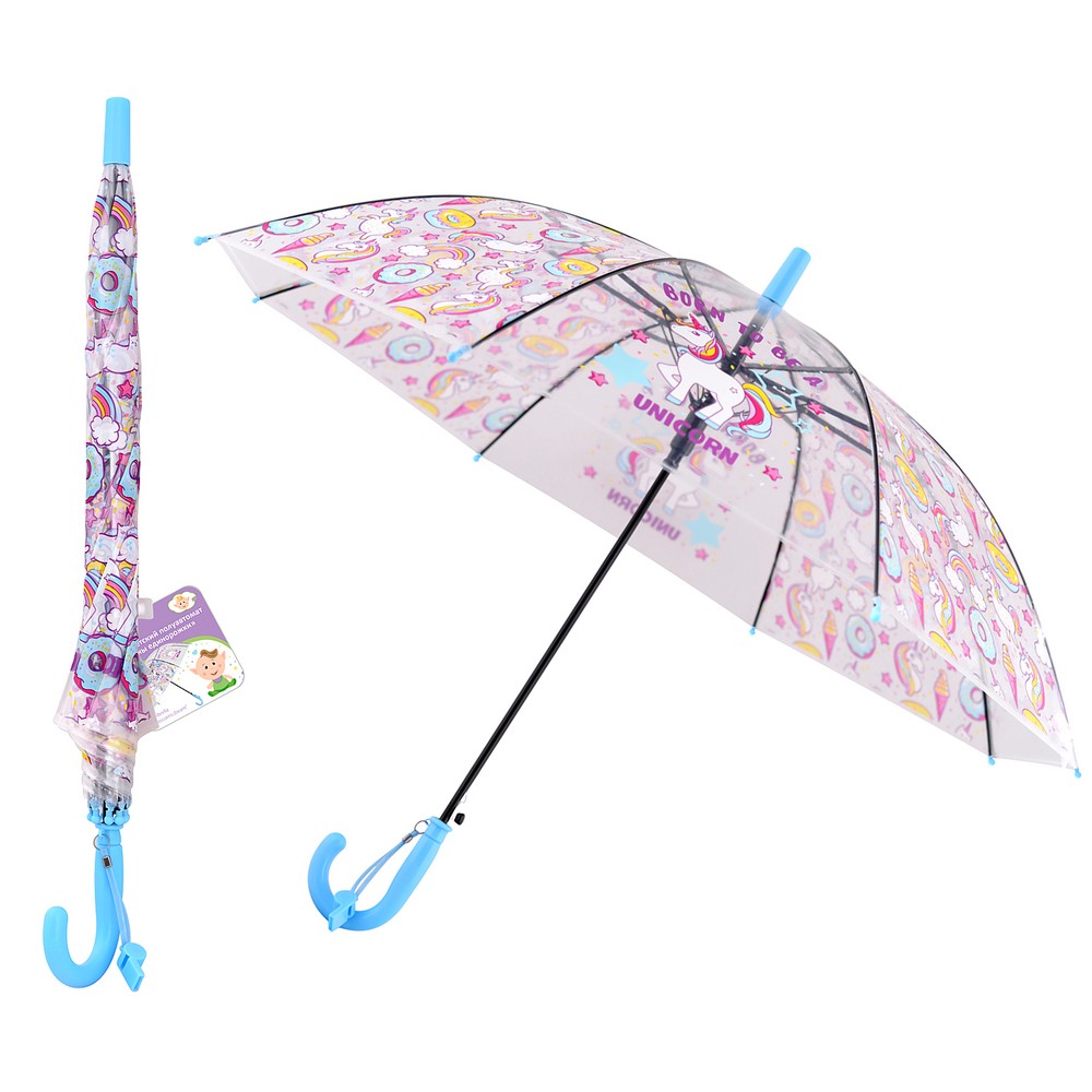 Зонт детский "Сны единорожки" (полуавтомат) FX24-44
