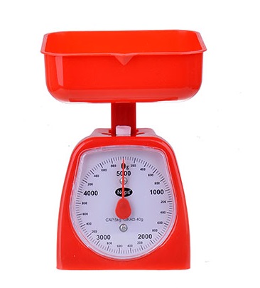 Весы кухонные MAXTRONIC MAX-1800 красные (механические, 5кг, 850мл)