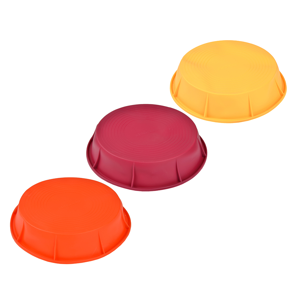 Форма для выпечки VETTA силиконовая круглая 25x5,5см, 3 цвета