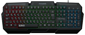 Клавиатура Qumo Excalibur K67, игровая, проводная, 104, встроенные радужная подсветка
