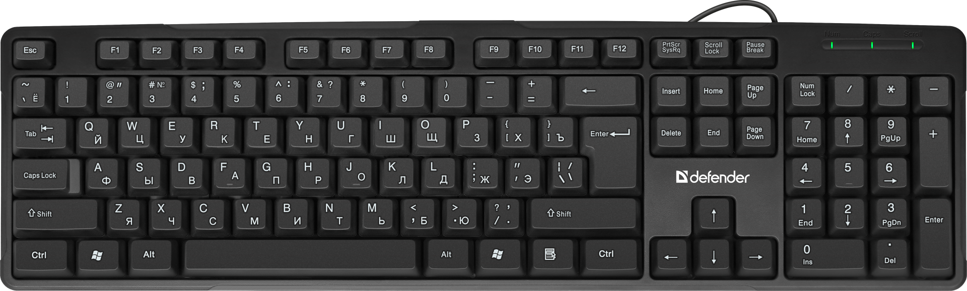 Клавиатура DEFENDER Next HB-440 RU,черый,полноразмерная