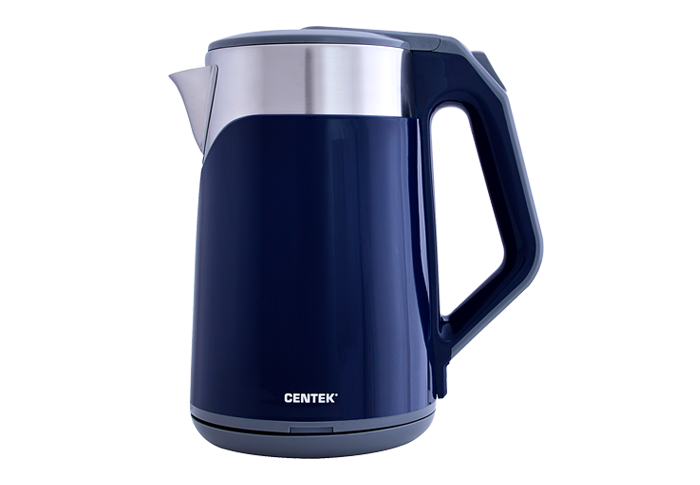 Чайник Centek CT-0023 Blue 2.0л 2000W двойной корпус - сталь+пластик, двойная стенка, сохран тепл