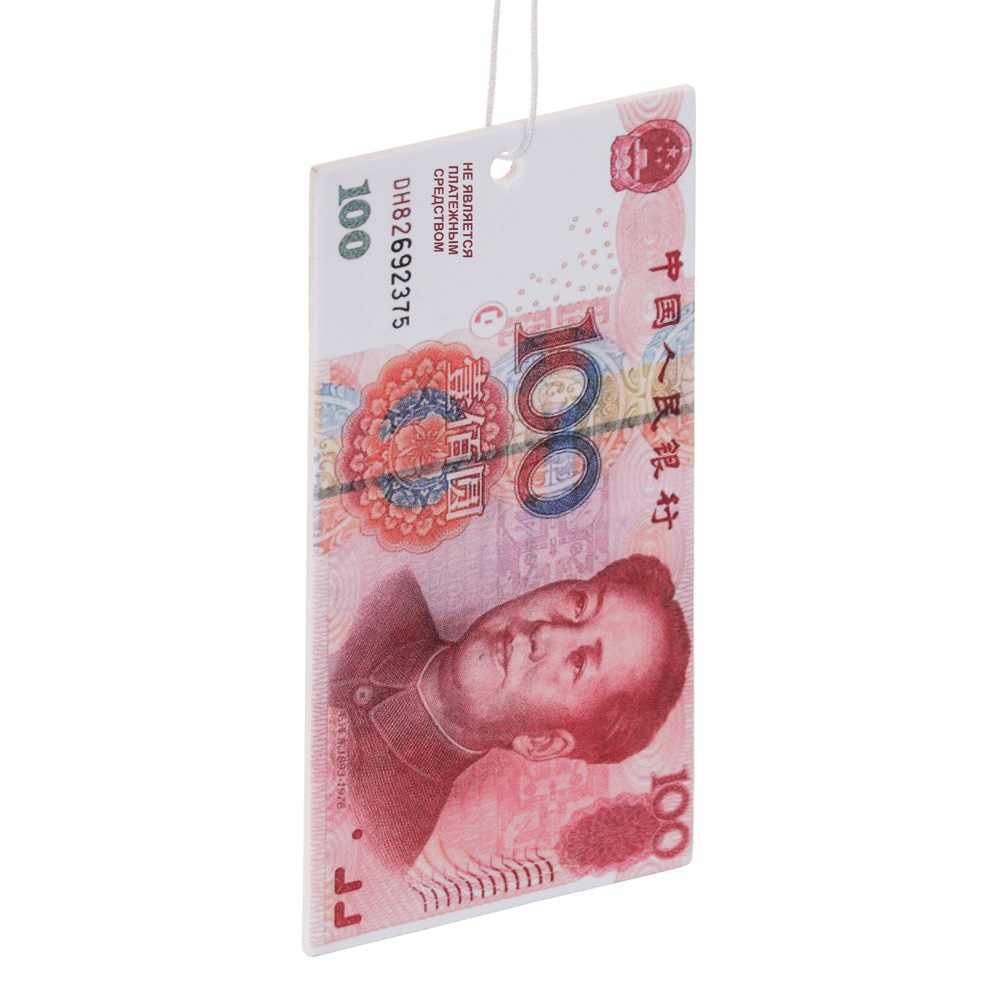 Ароматизатор в авто бумажный Деньги 100 Юаней, цитрус
