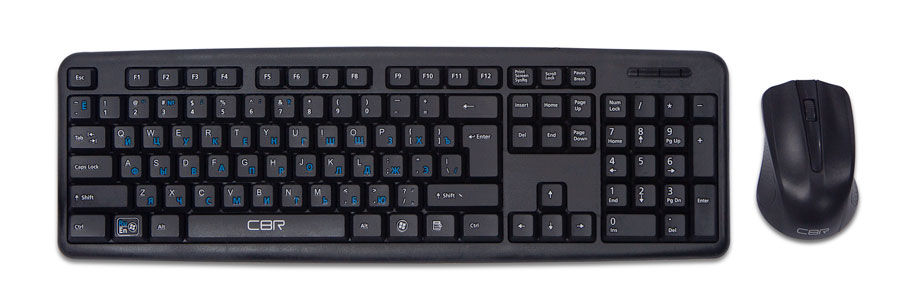 Комплект CBR KB SET 710, клавиатура + мышь USB, 104 клавиши, кабель 1,5м