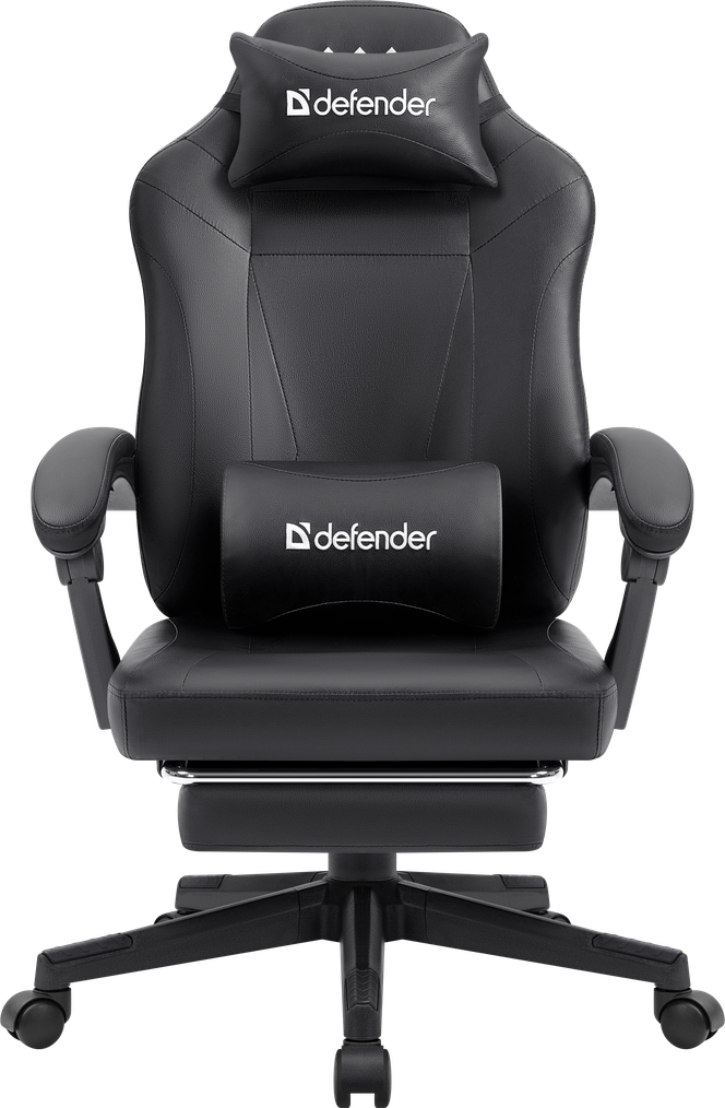 Кресло игровое  Cruiser черный,PU,подножка DEFENDER