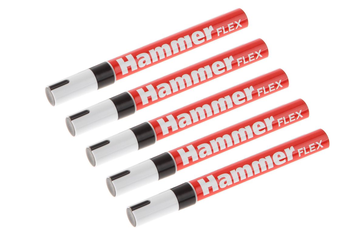 Маркер строительный Hammer Flex 601-045  черный (цена за 1шт) 5шт/уп