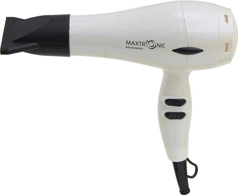 Фен MAXTRONIC MAX-D900 белый (1500Вт, 2 скор, 3 темп, концентр, подарочная упаковк) (12)