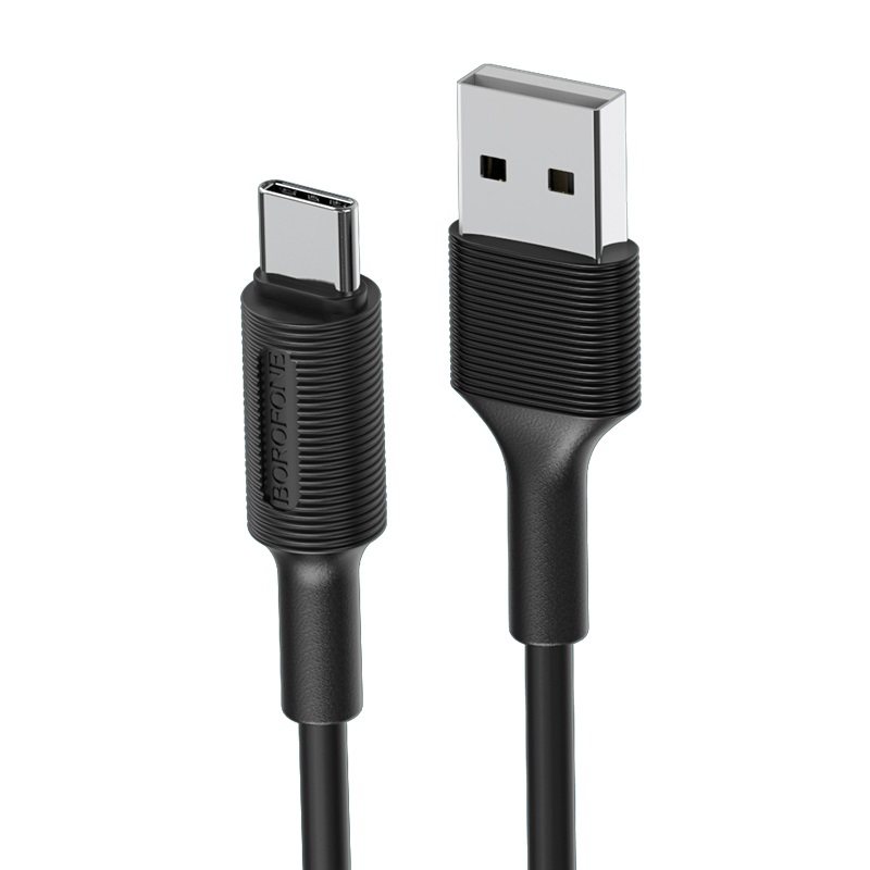 Кабель USB - TYPE C  BOROFONE BX1 EzSync  1 метр, 2A, ПВХ, чёрный