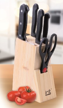 набор ножей IRIT IRH-534 5 предм деревянная пдставка