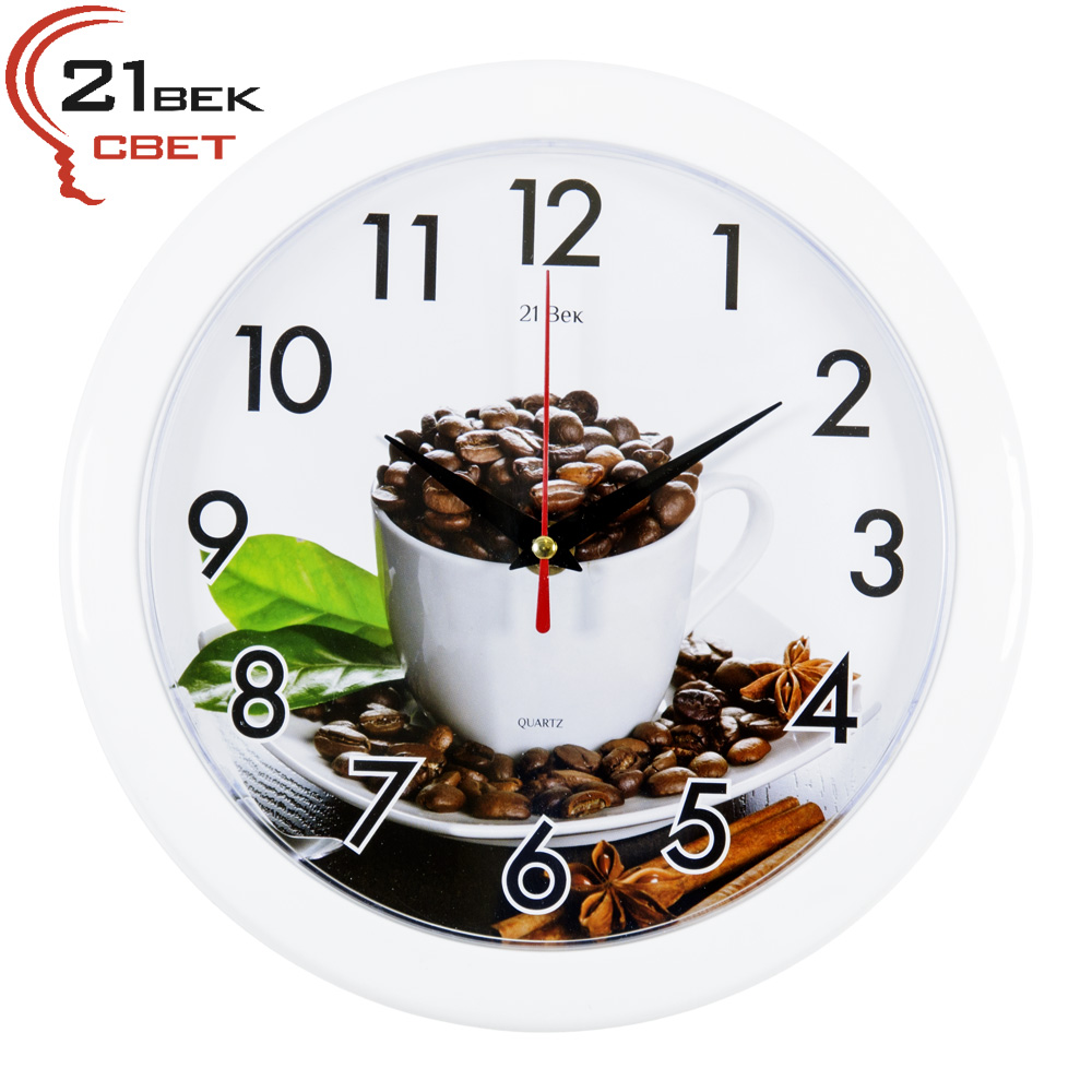 Часы настенные СН 2323 - 172W Чашечка кофе с корицей круглые (23x23) (10)