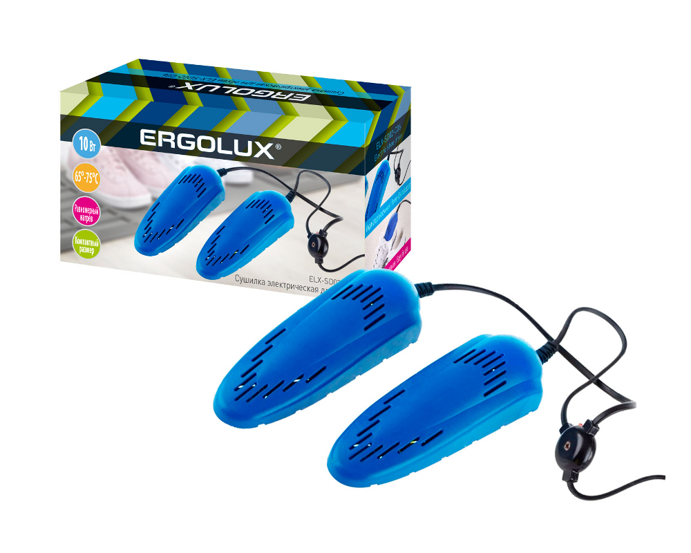 Сушилка для обуви ERGOLUX ELX-SD02-C06 синяя (10Вт, 220-240В)