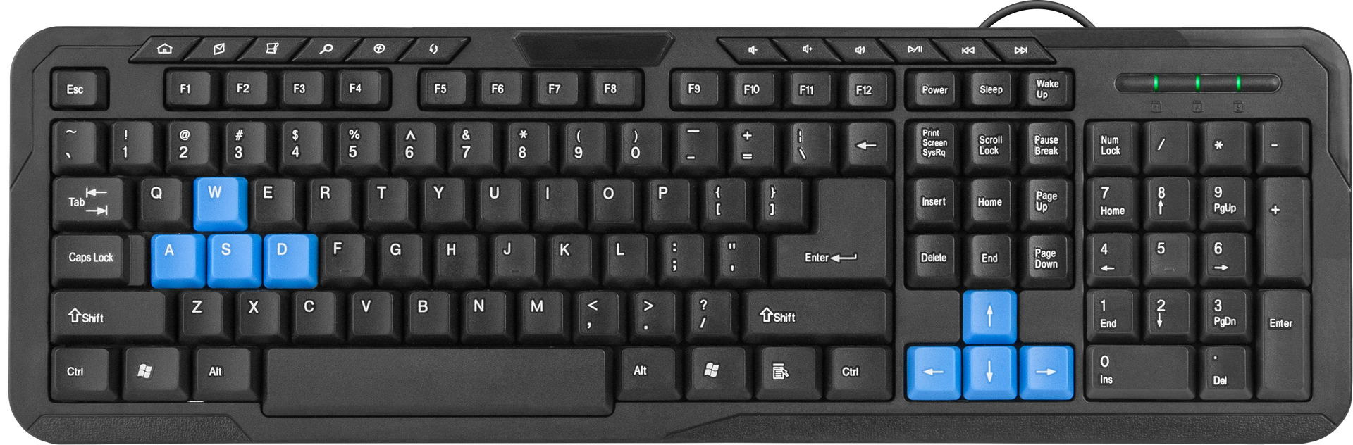 Клавиатура DEFENDER HM-430 RU,черый,полноразмерная