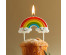 Свеча для торта, радуга, 8 см, 11 см, парафин