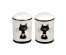 Черный кот Набор для соли и перца, 4.7х6.6см, керамикакерамики в Новосибирске оптом большой ассортимент. Посуда фарфоровая в Новосибирскедля кухни оптом.
