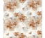 Клеенка GRACE STA2083-3 ткань с пвх покрытием, жемчуг с коричн цветами и бабочк, 1,37(+-3)х20м