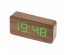 часы настольные VST-867-4 тёмно коричн корпус (зелён цифры, термометр) (без блока, питание от USB)
