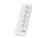 сет/фильтр QUMO Power Bar 5 выключаемых розеток, 3м, белый, 2500Вт, 10A, кабель 3*1 мм медь.