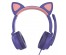 гарнитура QUMO Atlantis Game Cat Purple (GHS 0036), подсветка, складная, 1х3,5 Jack + питание USB