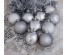 Набор шаров пластик с бусами и мишурой 12 шт "Сияние" серебро 1346750
