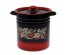 Кастрюля цилиндрическая Стальэмаль 12л  декор красно-чёрная с пл.кнопкой, С1624.38 (2/уп)Посуда эмалированная оптом Сталь Эмаль. Эмалированные кастрюли оптом.