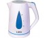 Чайник LIRA LR 0104 бело-синий (диск, пластиковый корпус, объем 1.7л, 2200Вт) уп.12шт