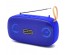 Колонка портативная с BLUETOOTH  OT-SPB103 Синяя (2*5Вт, FM/USB/TF/AUX, микр, акк, 17.6*5*10 см)