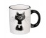 Черный кот Кружка 300мл, керамикакерамики в Новосибирске оптом большой ассортимент. Посуда фарфоровая в Новосибирскедля кухни оптом.