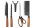 Набор ножей LARA LR05-11, 5 предметов, топорик, нож сантоку, нож универс. овощечистка, н оптом. Набор кухонных ножей в Новосибирске оптом. Кухонные ножи в Новосибирске большой ассортимент