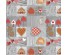 Клеенка GRACE ST1042 ткань с пвх покрытием, красные сердечки на светло-сером дереве, 1,37(+-3)х20м