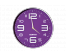 Часы настенные кварцевые Centek СТ-7101 Violet (30 см диам., круг, ОБЪЁМНЫЕ ЦИФРЫ, плавный ход)