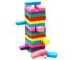 Настольная игра "Дженга" деревянная, цветная с кубиком (54детали)