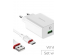Блок пит USB сетевой  BOROFONE BA21A + кабель Type-C Белый (1USB, QC3.0, 18W)