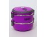 ланч-бокс 2-х ярусный 1400мл фиолетовый 119-25043