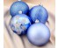 Набор шаров пластик d-8 см, 4 шт "Камея со звёздами" синий 4196401